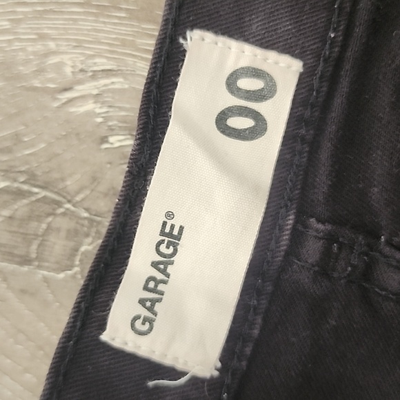 Garage Retro High Waist Jean Short Black Roll Hem Stretch Denim Size 00 - Picture 6 of 11